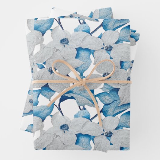 Dogwood-Blume auf einem Wrapping Paper-Set Geschenkpapier Set (Beispiel)