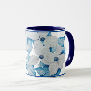 Dogwood-Blume auf einer Combo-Tasse Tasse