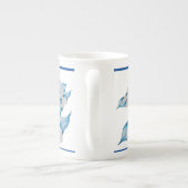 Dogwood-Blume auf einer Knochen-China-Tasse Porzellantasse (Rückseite)