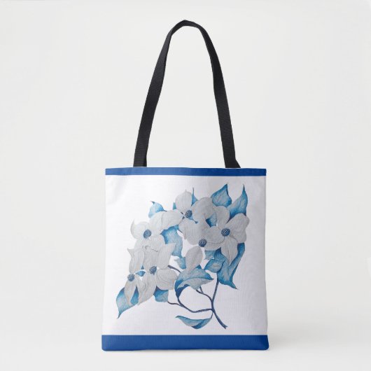 Dogwood-Blume auf einer Tasche (Vorderseite)