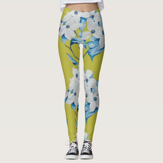 Dogwood-Blume auf Leggings (Vorderseite)