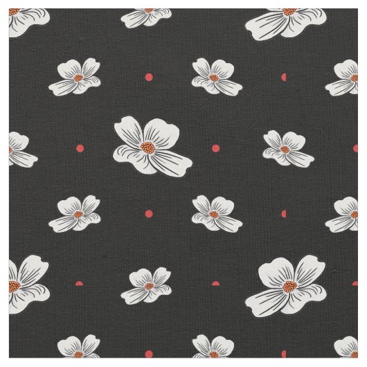 Dogwood-Blume auf schwarz Stoff (Nahaufnahme)