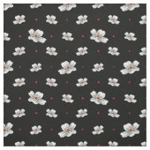 Dogwood-Blume auf schwarz Stoff (Muster)