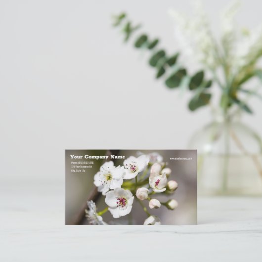 Dogwood Blume Business Card Visitenkarte (Stehend Vorderseite)