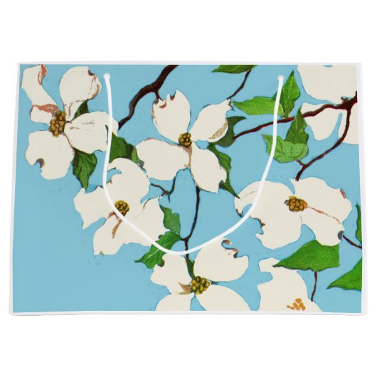 Dogwood-Blume Große Geschenktüte (Vorderseite)