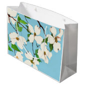 Dogwood-Blume Große Geschenktüte (Rückseite Schrägansicht)