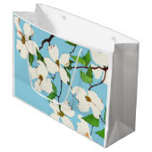 Dogwood-Blume Große Geschenktüte (Vorderseite Schrägansicht)