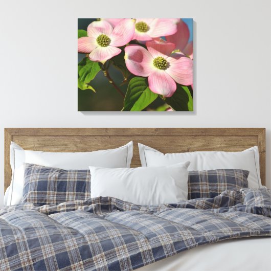 Dogwood-Blume im Frühjahr Leinwanddruck (Insitu (Schlafzimmer))