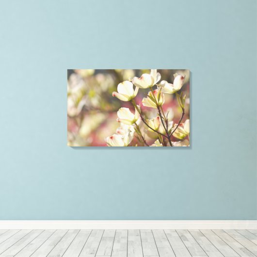 Dogwood-Blume Leinwanddruck (Insitu (Holzboden))