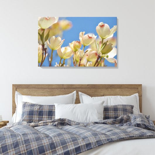Dogwood-Blume Leinwanddruck (Insitu (Schlafzimmer))