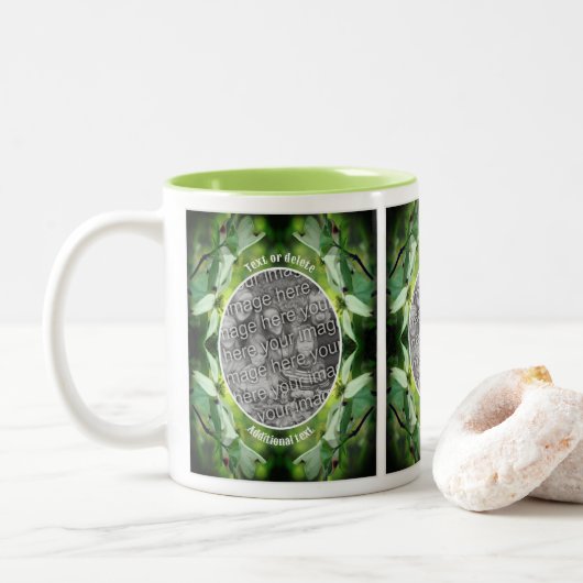 Dogwood-Blume Personalisiert Erstellen Sie Ihr eig Zweifarbige Tasse (Mit Donut)