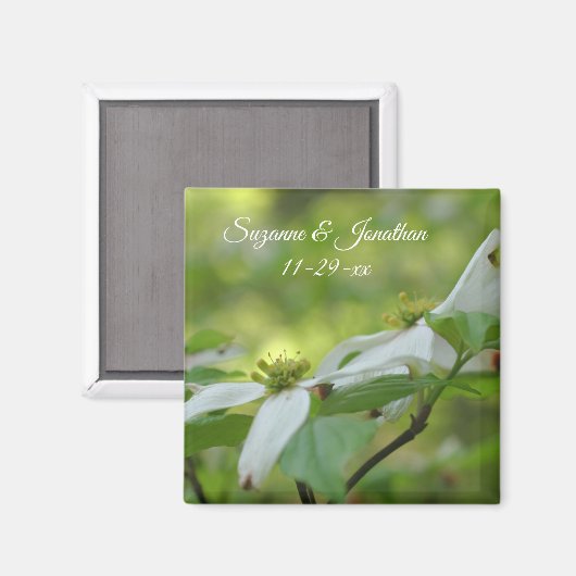 Dogwood-Blume Personalisiert Hochzeit Magnet (Vorderseite/Rückseite)