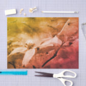 Dogwood-Blume Schwarz-weiße Vintage Decoupage Seidenpapier (Handwerk)