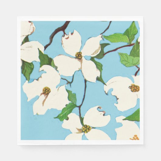 Dogwood-Blume Serviette (Vorderseite)