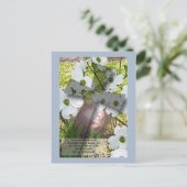 Dogwood Blume und Kreuz w/John 3:16 Postkarte (Stehend Vorderseite)