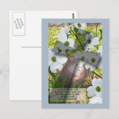 Dogwood Blume und Kreuz w/John 3:16 Postkarte (Vorne/Hinten)