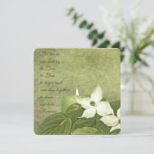 Dogwood-Blüten Hochzeitseinladung Einladung (Stehend Vorderseite)
