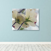 Dogwood-Blüten Leinwanddruck (Insitu (Holzboden))