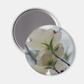 Dogwood-Blüten Magnet (Vorderseite/Rückseite)