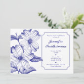 Dogwood Bridal Dusche Einladung (Stehend Vorderseite)