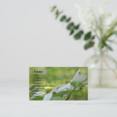 Dogwood Flower Fotografy Business Card Visitenkarte (Stehend Vorderseite)