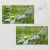 Dogwood Flower Fotografy Business Card Visitenkarte (Vorne/Hinten)