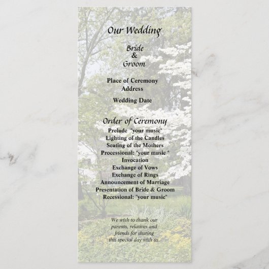 Dogwood in Bloom Programm (Vorderseite)