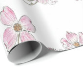 Dogwood-Muster für Schleifpapier Geschenkpapier (Rolleneckpunkt)