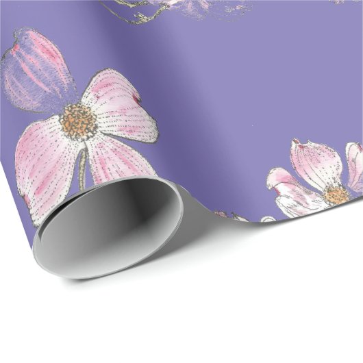 Dogwood-Muster für Schleifpapier Geschenkpapier (Rolleneckpunkt)