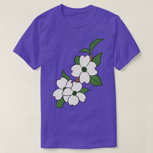 Dogwood North Carolina Staat Blume T-Shirt (Design vorne)