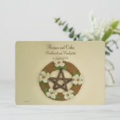 Dogwood-Pentagramm-Handhabung Einladung (Stehend Vorderseite)