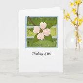Dogwood "Thinking of You" Art Card  Karte (Gelbe Blume)