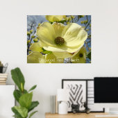 Dogwood Tree Blume Kunstdrucke Gelbe Hunde Poster (Heimbüro)
