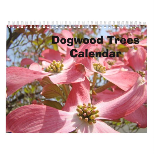 Dogwood Tree Calendar Rosa Dogwoods Blume Kunst Kalender (Titelbild)