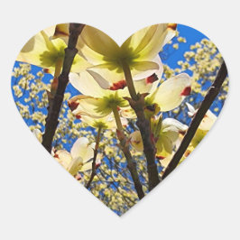 Dogwood Tree Herz-Aufkleber