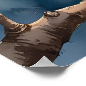 Dogwood Trester im Wasserfarbenstil Poster (Ecke)