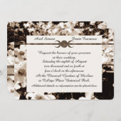 Dogwood Triple Moon Handfastkarte Einladung (Vorne/Hinten)