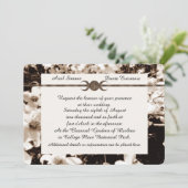 Dogwood Triple Moon Handfastkarte Einladung (Stehend Vorderseite)