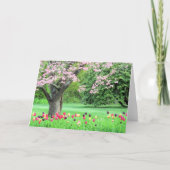 Dogwood und Tullips Karte (Vorderseite)