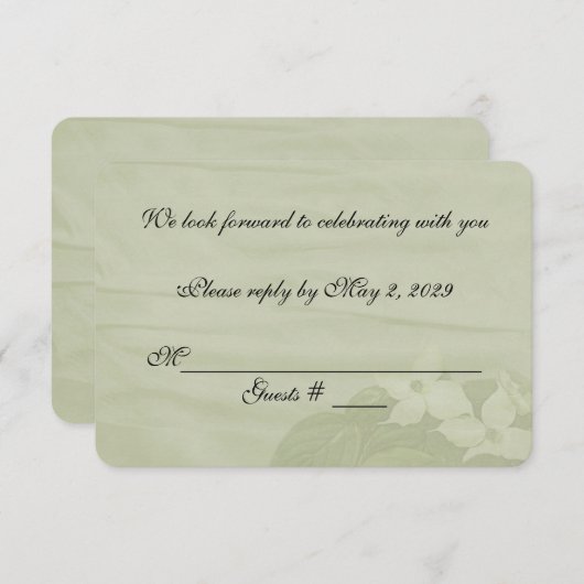 Dogwood Wedding RSVP Einladung (Vorne/Hinten)