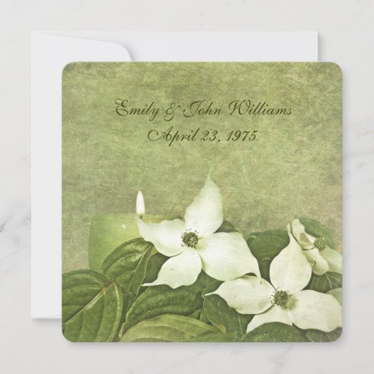Dogwood Wedding Vow Renewal Einladung (Vorderseite)