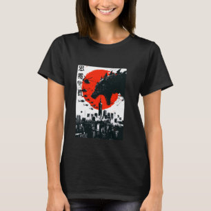 Dogzilla Hund Japanisch Kunst lustige Hunde Gesche T-Shirt