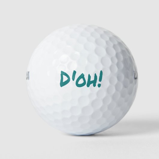 D'OH Funny Classic 90er Golfball (Vorderseite)