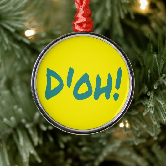 D'OH Funny Classic 90er Ornament Aus Metall (Baum)