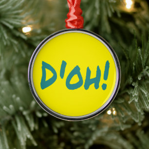 D'OH! Lustige Klassiker 90er Ornament Aus Metall