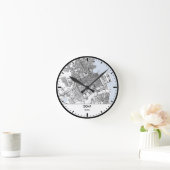 Doha Clock City Line Art Runde Wanduhr (Zuhause)