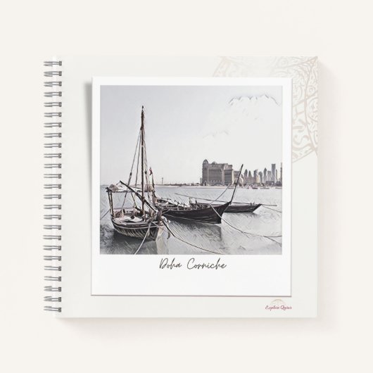 Doha Corniche Explore Katar Sammlung Notizblock (Vorderseite)