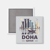 Doha-Halbinsel Katar Magnet (Vorderseite/Rückseite)