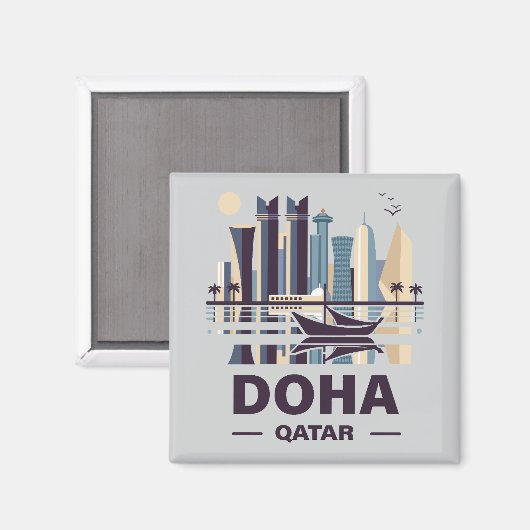 Doha-Halbinsel Katar Magnet (Vorderseite/Rückseite)