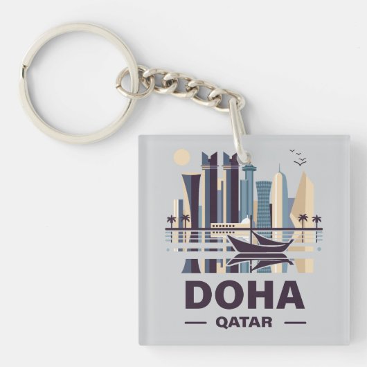 Doha-Halbinsel Katar Schlüsselanhänger (Vorderseite)